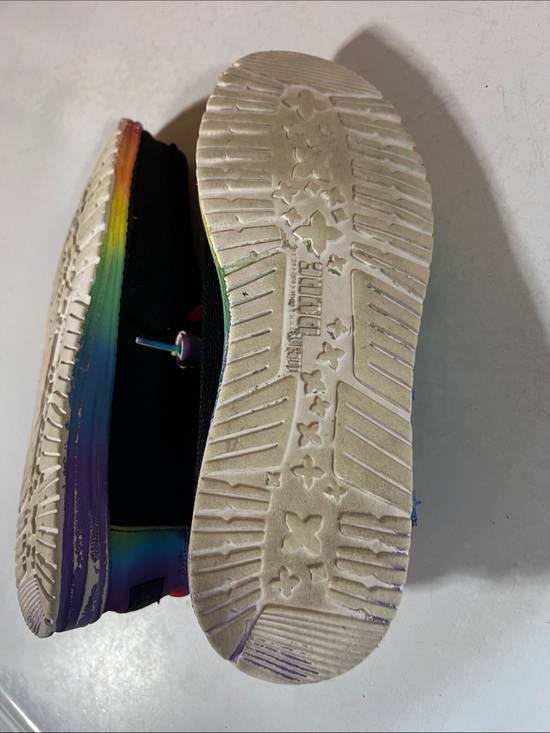 Hey Dude Men’s 10 Black Sneakers with Rainbow Trim main image 8